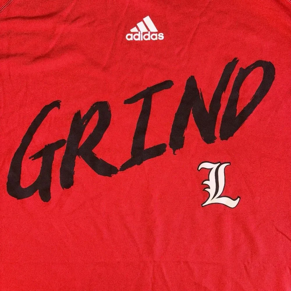 Louisville Cardinals Football GRIND #17 Team Issued Practice Shirt Adidas Men XL